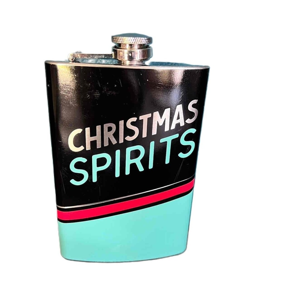 Vintage Christmas Flask | Stainless Steel Screw Cap Size 200ml